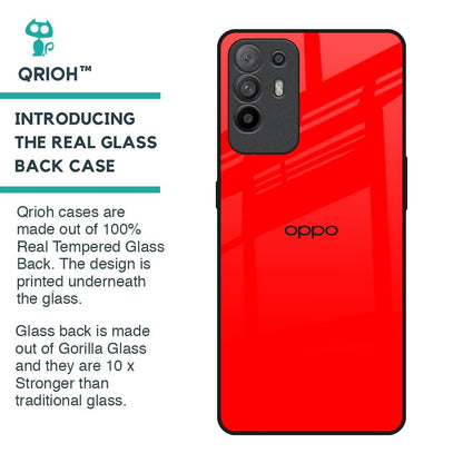 Blood Red Glass Case for Oppo F19 Pro Plus