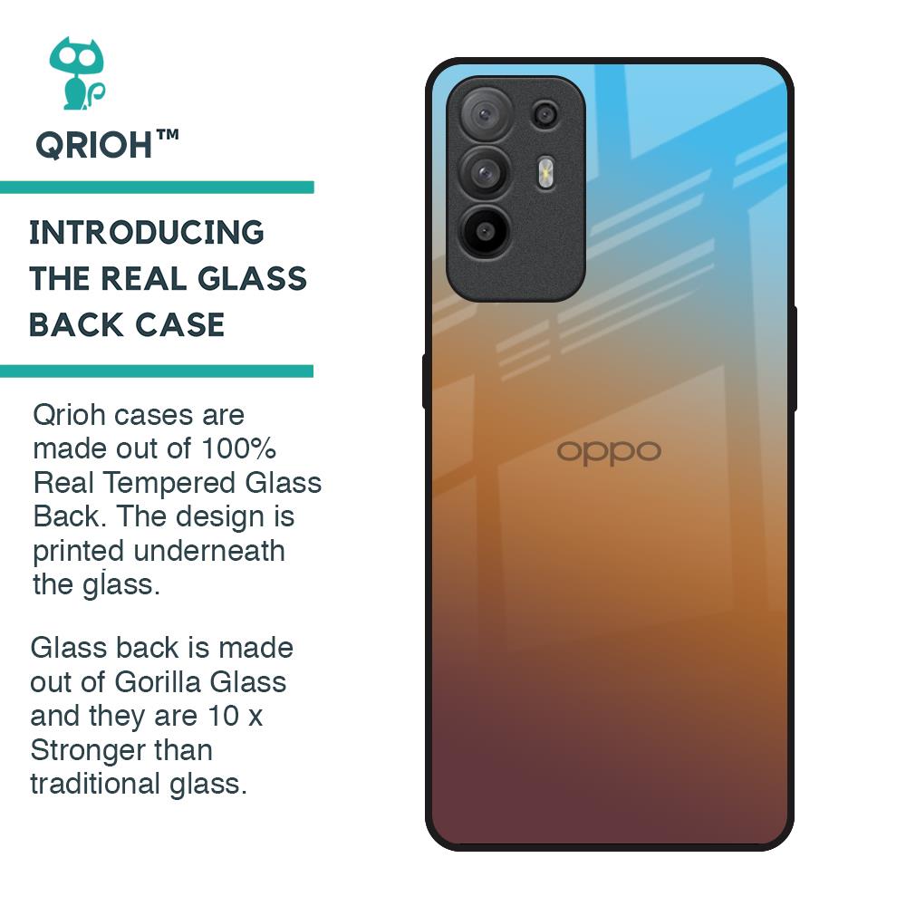 Rich Brown Glass Case for Oppo F19 Pro Plus