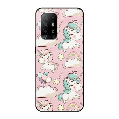 Balloon Unicorn Oppo F19 Pro Plus Glass Cases & Covers Online