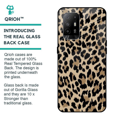 Leopard Seamless Glass Case For Oppo F19 Pro Plus