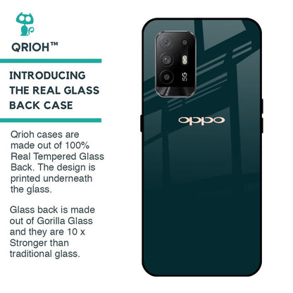 Hunter Green Glass Case For Oppo F19 Pro Plus