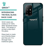 Hunter Green Glass Case For Oppo F19 Pro Plus