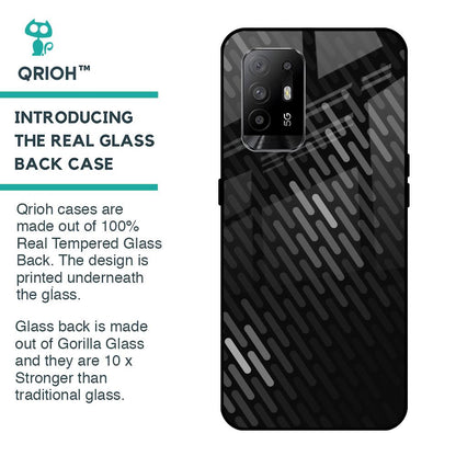 Dark Abstract Pattern Glass Case For Oppo F19 Pro Plus