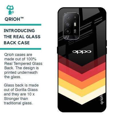 Abstract Arrow Pattern Glass Case For Oppo F19 Pro Plus