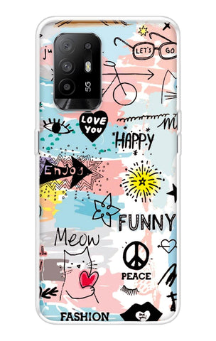 Happy Doodle Oppo F19 Pro Plus Back Cover