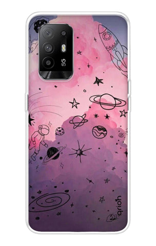 Space Doodles Art Oppo F19 Pro Plus Back Cover