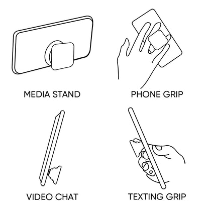 Dark Grunge Glass case with Square Phone Grip Combo