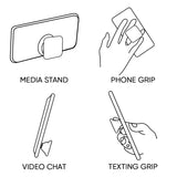 Psychic Texture Glass case with Square Phone Grip Combo