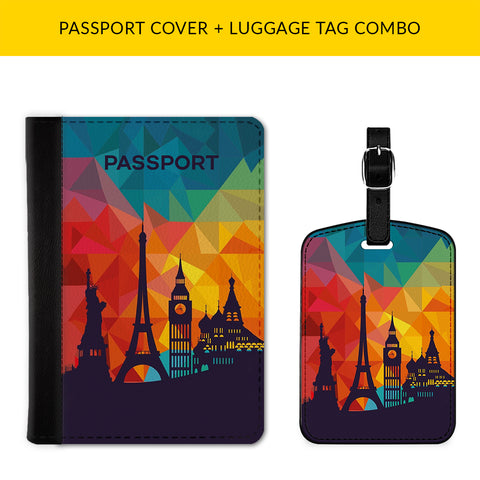Wanderlust Prisma Passport & Luggage Tag Combo