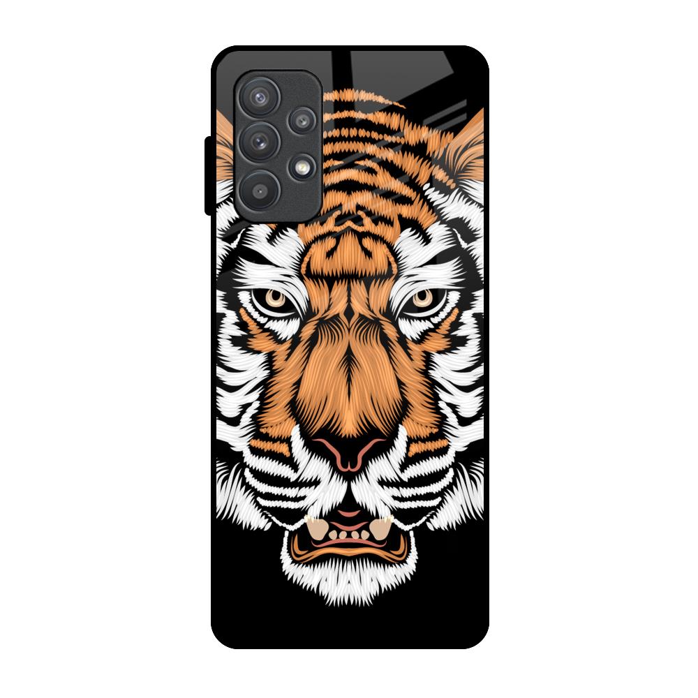 Angry Tiger Samsung Galaxy A52 Glass Back Cover Online