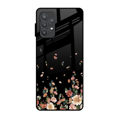 Floating Floral Print Samsung Galaxy A52 Glass Back Cover Online