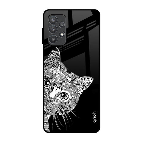 Kitten Mandala Samsung Galaxy A52 Glass Back Cover Online