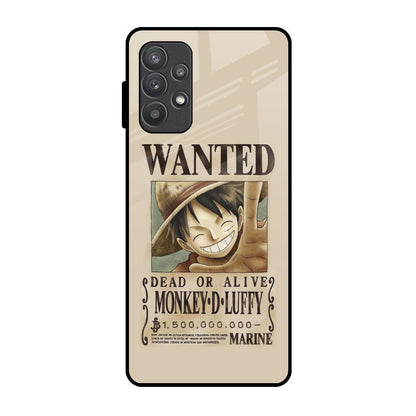 Luffy Wanted Samsung Galaxy A52 Glass Back Cover Online