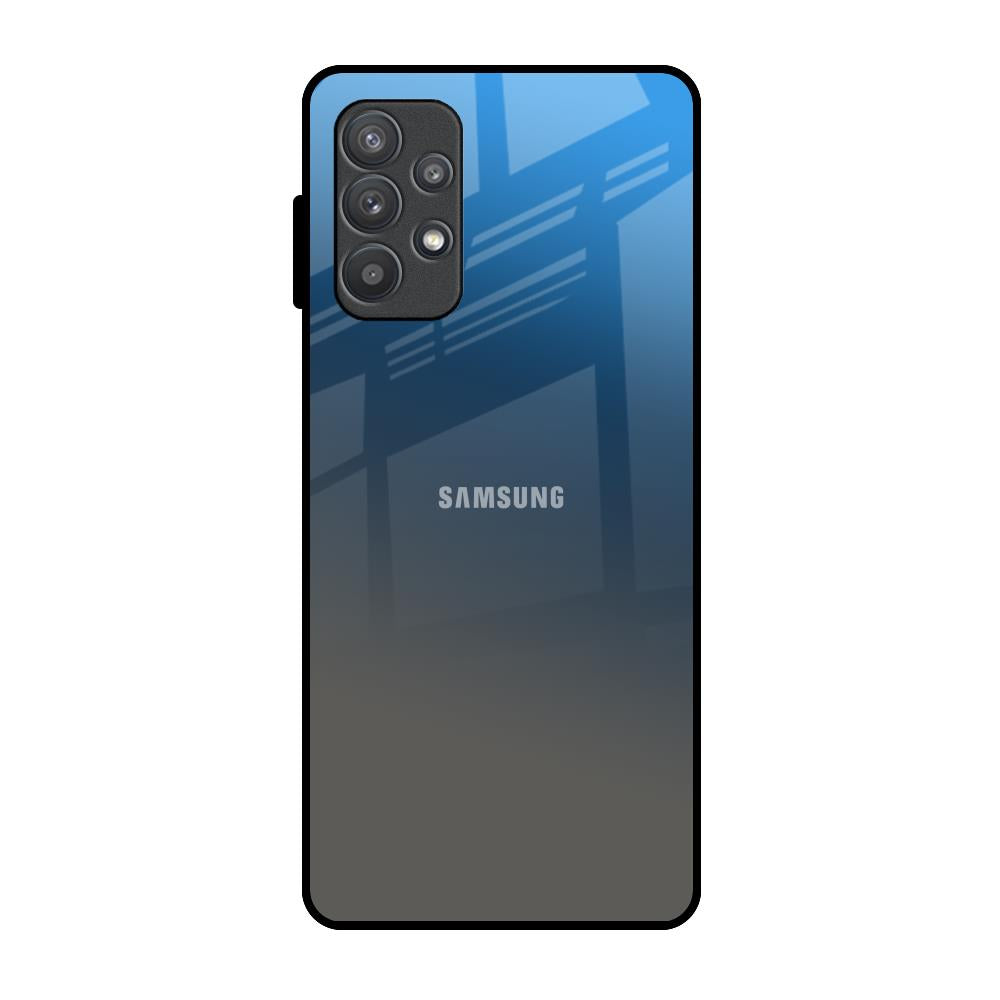 Blue Grey Ombre Samsung Galaxy A52 Glass Back Cover Online