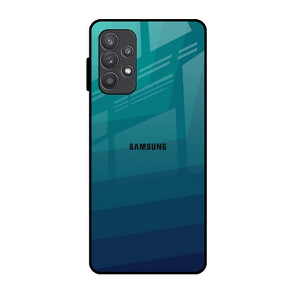 Green Triangle Pattern Samsung Galaxy A52 Glass Back Cover Online