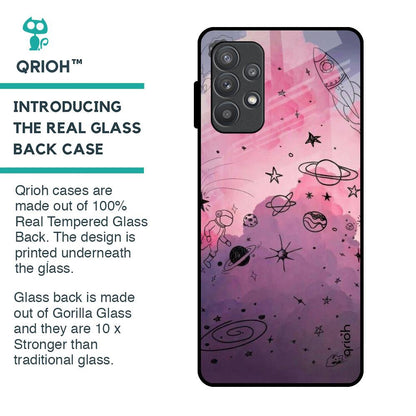 Space Doodles Glass Case for Samsung Galaxy A52