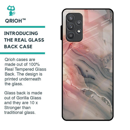 Pink And Grey Marble Glass Case For Samsung Galaxy A52