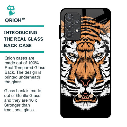 Angry Tiger Glass Case For Samsung Galaxy A52
