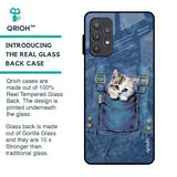 Kitty In Pocket Glass Case For Samsung Galaxy A52