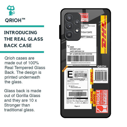 Cool Barcode Label Glass Case For Samsung Galaxy A52