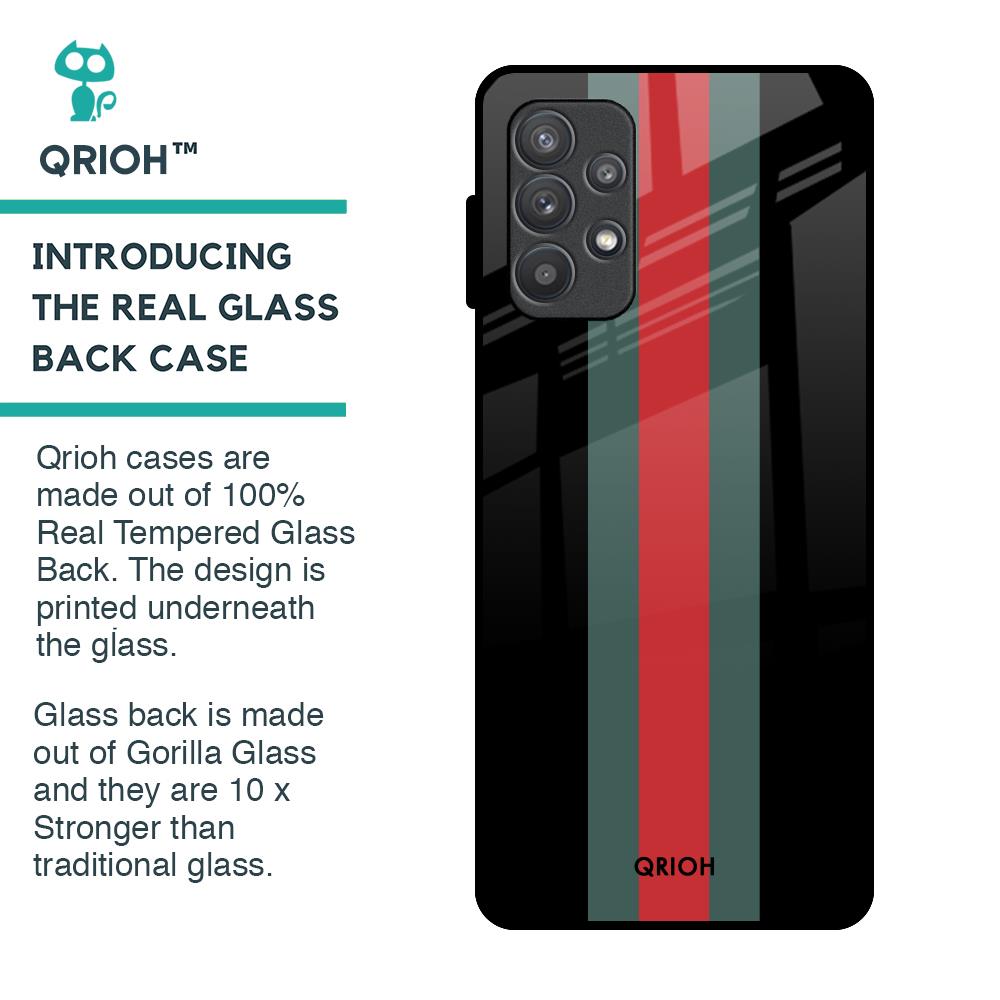 Vertical Stripes Glass Case for Samsung Galaxy A52