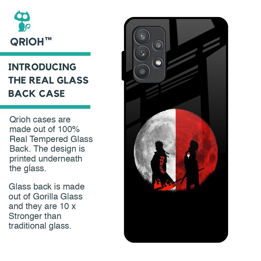 Anime Red Moon Glass Case for Samsung Galaxy A52