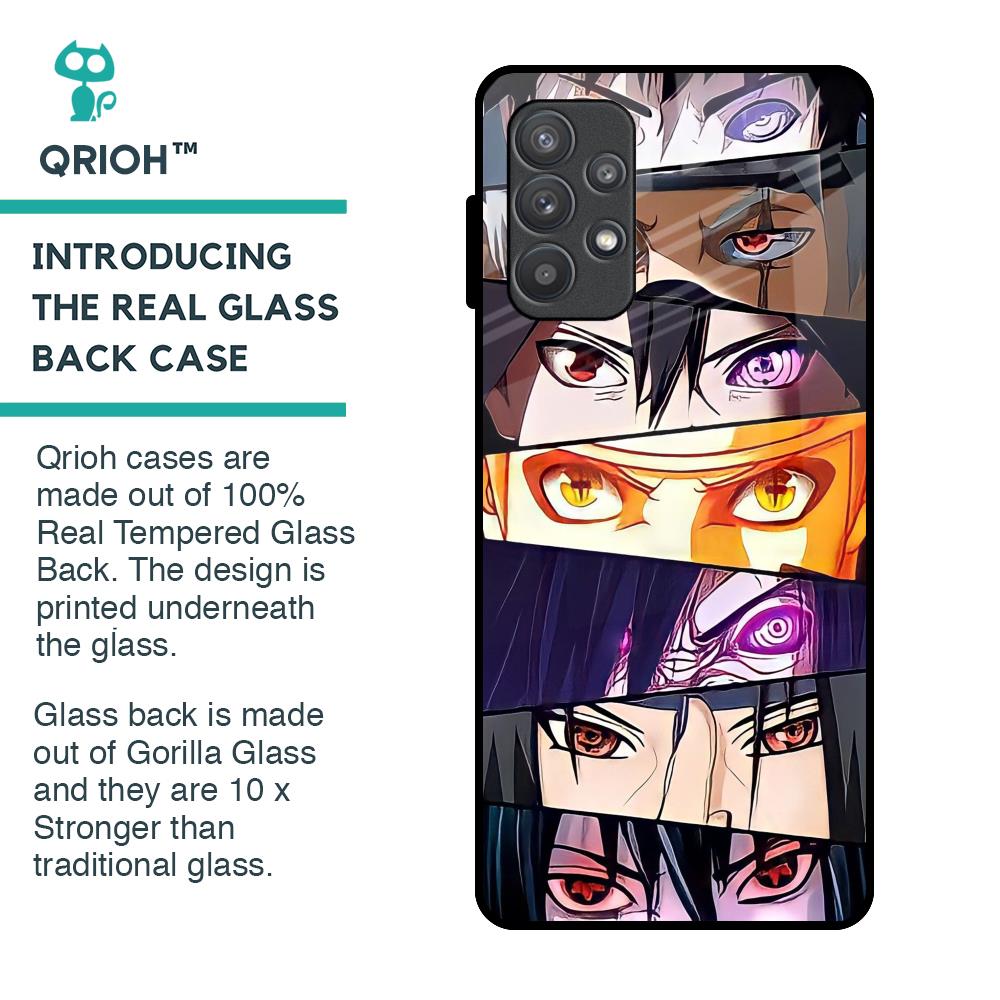 Anime Eyes Glass Case for Samsung Galaxy A52