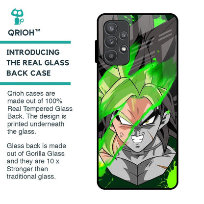 Anime Green Splash Glass Case for Samsung Galaxy A52