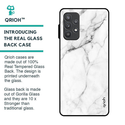 Modern White Marble Glass Case for Samsung Galaxy A52