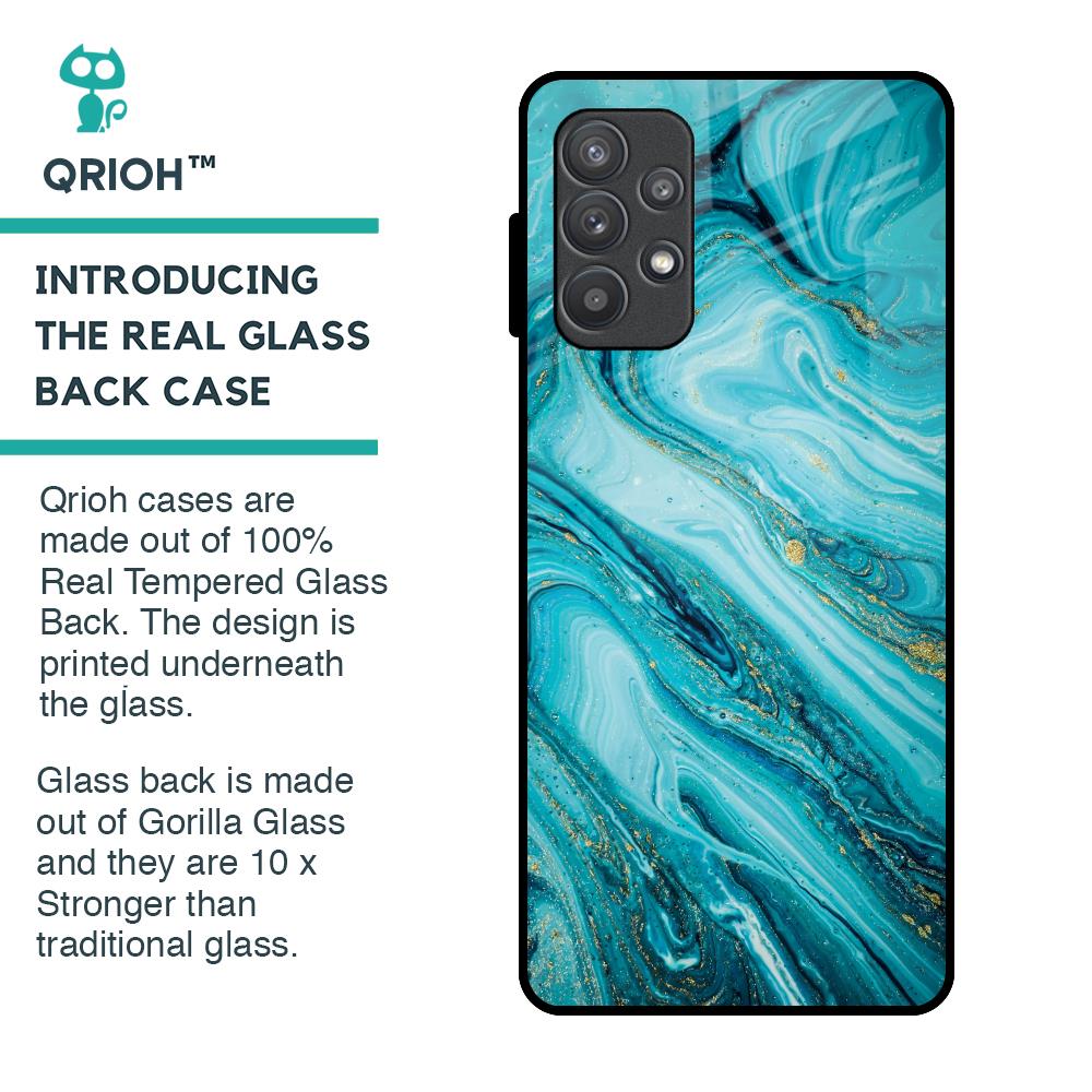 Ocean Marble Glass Case for Samsung Galaxy A52