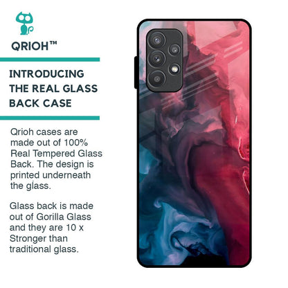 Blue & Red Smoke Glass Case for Samsung Galaxy A52