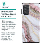 Pink & Gold Gllitter Marble Glass Case for Samsung Galaxy A52