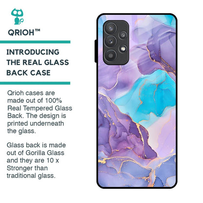 Alcohol ink Marble Glass Case for Samsung Galaxy A52