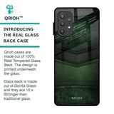 Green Leather Glass Case for Samsung Galaxy A52