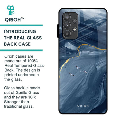 Deep Ocean Marble Glass Case for Samsung Galaxy A52