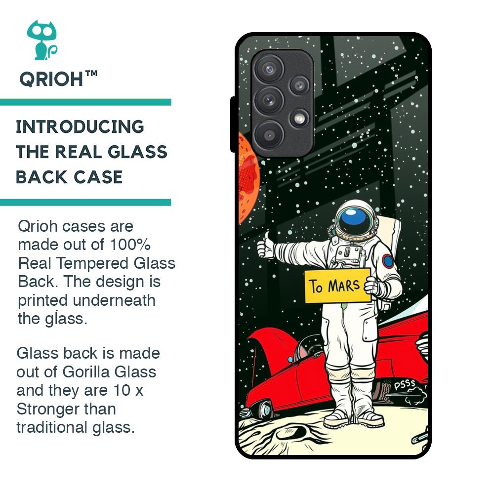 Astronaut on Mars Glass Case for Samsung Galaxy A52