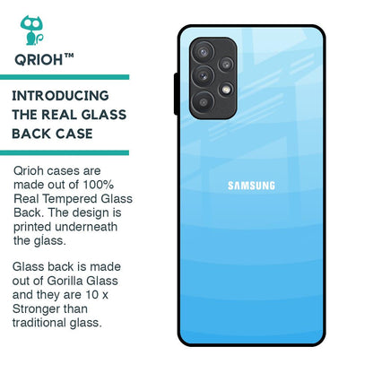 Wavy Blue Pattern Glass Case for Samsung Galaxy A52
