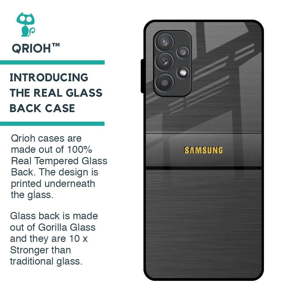 Grey Metallic Glass Case For Samsung Galaxy A52