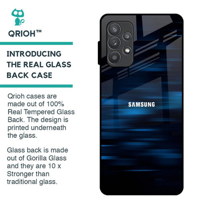 Blue Rough Abstract Glass Case for Samsung Galaxy A52
