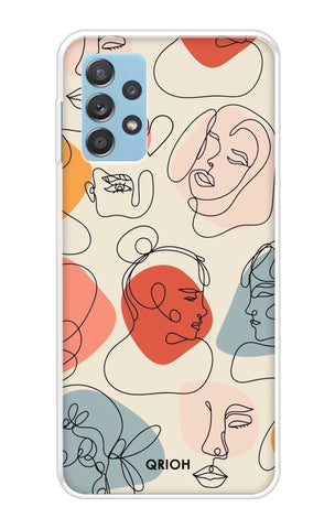 Abstract Faces Samsung Galaxy A52 Back Cover