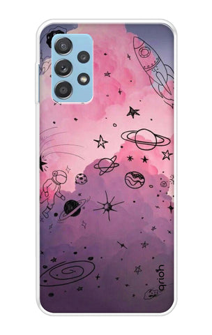 Space Doodles Art Samsung Galaxy A52 Back Cover