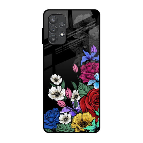 Rose Flower Bunch Art Samsung Galaxy A72 Glass Back Cover Online