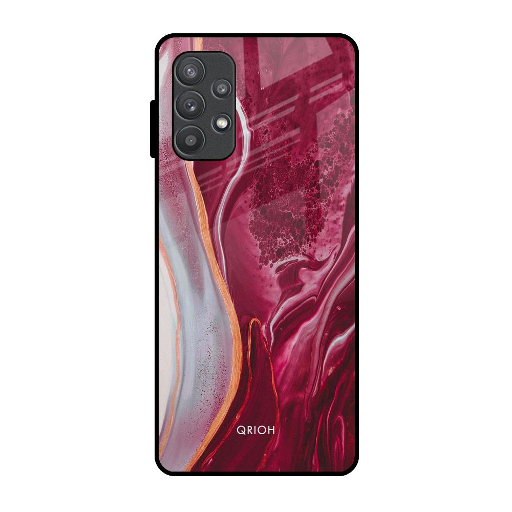 Crimson Ruby Samsung Galaxy A72 Glass Back Cover Online