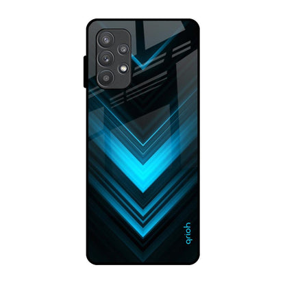 Vertical Blue Arrow Samsung Galaxy A72 Glass Back Cover Online