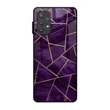 Geometric Purple Samsung Galaxy A72 Glass Back Cover Online