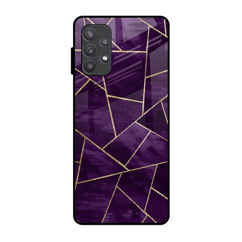 Geometric Purple Samsung Galaxy A72 Glass Back Cover Online