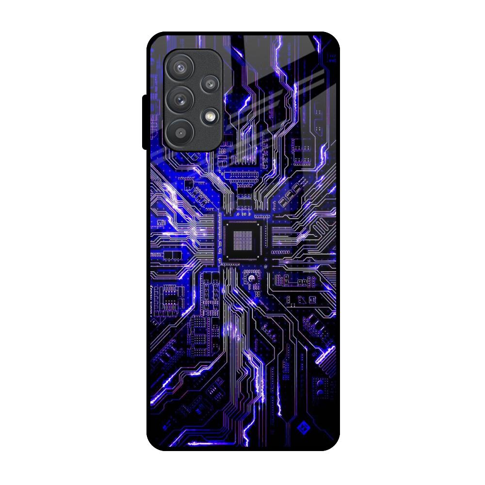 Techno Color Pattern Samsung Galaxy A72 Glass Back Cover Online