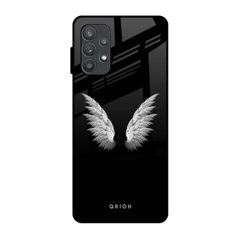 White Angel Wings Samsung Galaxy A72 Glass Back Cover Online