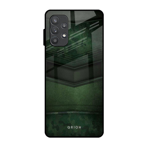 Green Leather Samsung Galaxy A72 Glass Back Cover Online