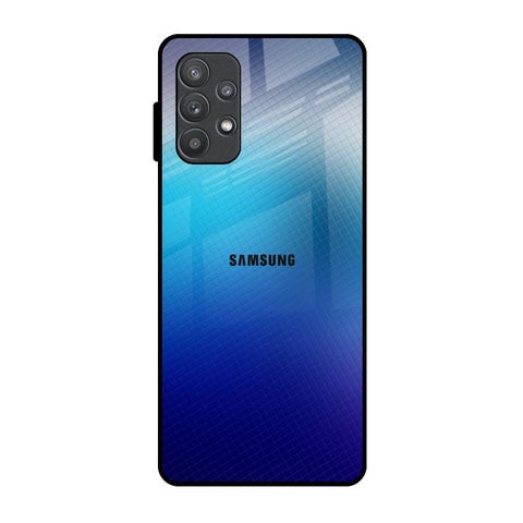 Blue Rhombus Pattern Samsung Galaxy A72 Glass Back Cover Online